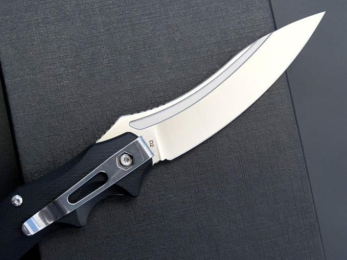 Eafengrow EF951 Folding KnifeD2 Blade and G10 Handle with Liner Lock Ball Bearing Pocket Knife EDC Tool for Outdoor Camping Survival(Black)