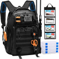 50L Fishing Tackle Backpack with Removable Lure WrapsInclude (4) 3600 Tackle Boxes 2 Rod Holders Storage Fishing Gear and Equipment