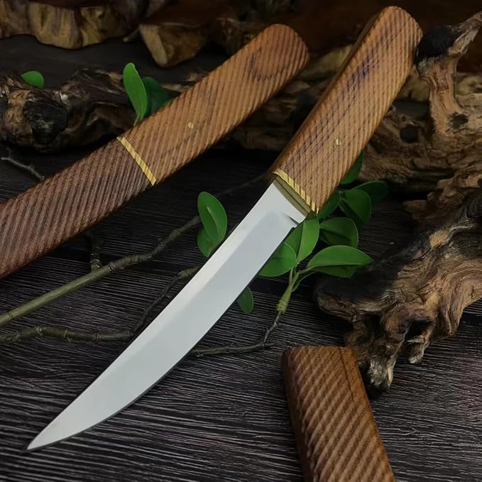 Full Tang Fixed Blade Knife with SheathEDC Outdoor Camping Survival Knife for MenFruit Cutting Paring KnifeGifts for Men