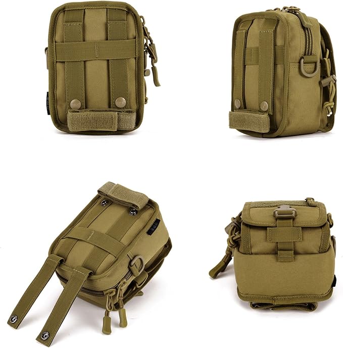 Huntvp Military Tactical Compact MOLLE EDC Utility Gadget Gear Tools Organizer Pouch with Shoulder Strap