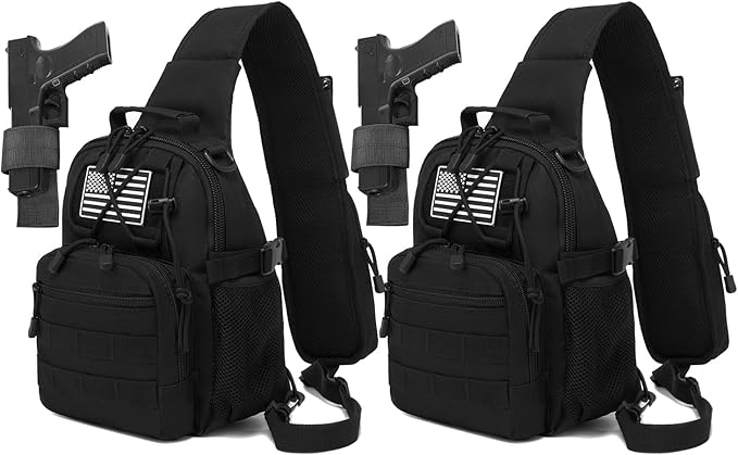 ATBP Small Tactical Holster Sling Backpack Accessories Shoulder Pouch Water Bottle &amp Radio Holder Crossbody Bag for Men