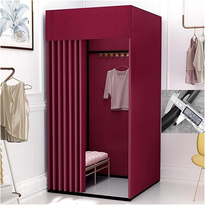 Motive Fitting Room Portable Camping Shower Locker Room Adding Thick Padded Pipe Load 120kg Used in Clothing Stores Office Outdoor Camping Shower Bathroom Locker Room (B 100x80200cm)