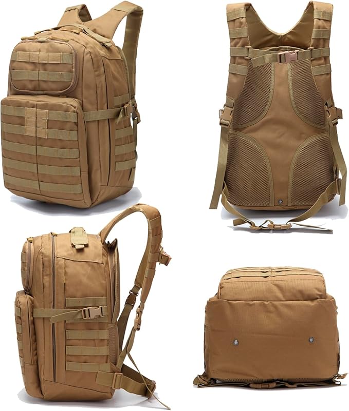Tactical Backpack 42L Rucksack 3 Day Assault Pack Molle Bug out Day Pack Bag for Hunting Hiking Trekking