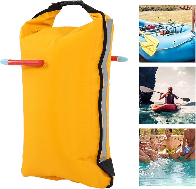 Inflatable Paddle Float Floating Bag Portable Canoe Inflatable Boat Bag Water Rescue Floating Bags Lightweight for Kayak Rubber Boat Rescue and Self Rescues