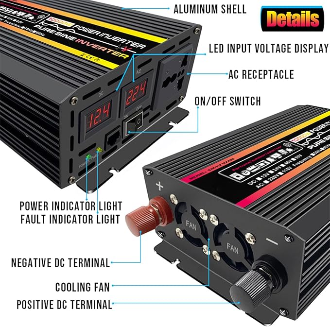 Complete 10000W Solar Panel Kit with Pure Sine Wave Inverter &amp 50A Charge Controller for Marine RV(50W)
