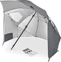 Sport-Brella Premiere UPF 50+ Umbrella Shelter with Patented Side Panels and Tilt Mechanism Heavy-Duty 1.25 Inch Center Pole Auger Anchor for Sand and Grass