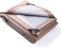 GUARD SHIELD Tarp 10x12 Feet Waterproof Tan/Silver Tarps 8Mil Multi Purpose UV Resistant Cover for OutdoorCampingTentBoats