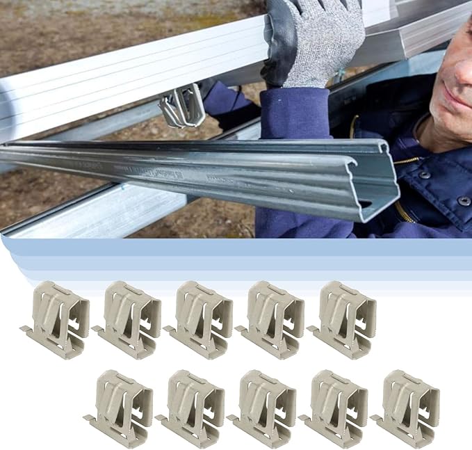 10 Pcs Solar Rail Mounting Bracket Wear Spring Steel Quick Assembly Solar Panel Installation BuckleSolar Panel Mounting Bracket Solar Wind Power Parts