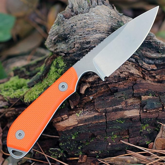 White River Knife &amp Tool Backpacker Pro Hunting Knife with Orange G10 Handle (WRM1-PRO-TOR) WRM1-TOR-1