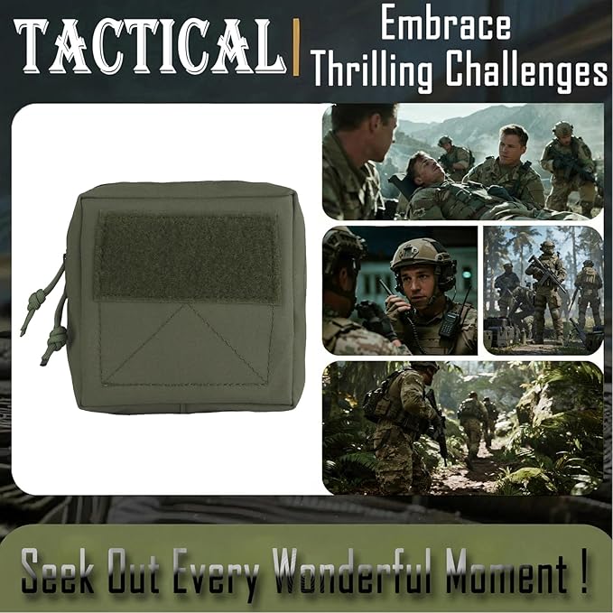 Tactical Molle Admin Pouch Multifunctional Outdoor Sports and Leisure Waist Bag Small GP General Purpose Pouches with Loop Panel for Vest Gun Belts Backpack Etc