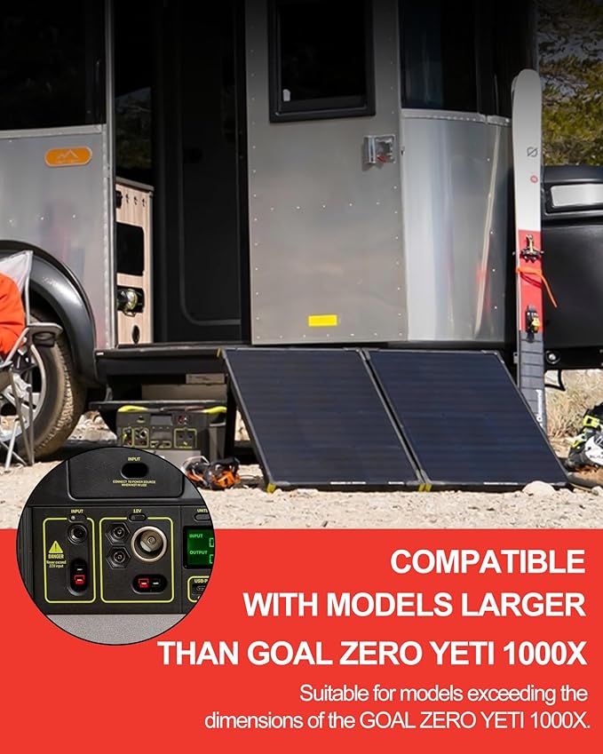 vhbw 15FT High Power Port Extension Cable Compatible with Goal Zero Nomad 200 Boulder 200 Briefcase Ranger 300 Briefcase HPP Solar Extension Cord Compatible with Goal Zero Yeti Power Stations