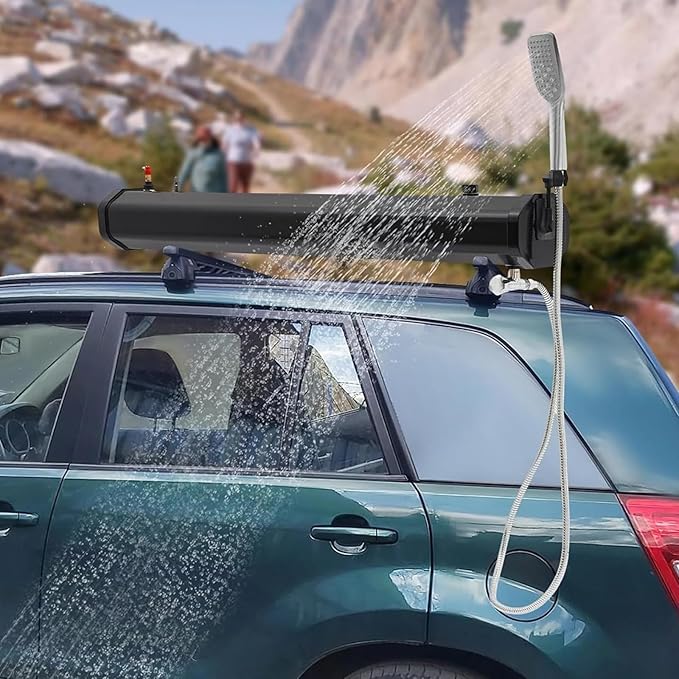 Solar Showers for Camping Showers Roof Rack Mount Road Shower Shower Head and Hose Set 18L/20L/30L Pressurized Water Tank for Hiking Outdoor Activities(30L)
