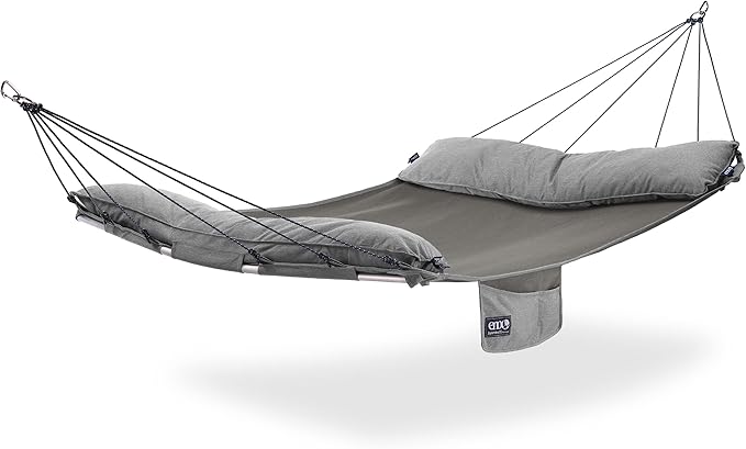 ENO SuperNest SL Hammock - 1 to 2 Person Backyard Hammock - Outdoor Patio Furniture for Backyard Lawn or Balcony - Pebble Grey