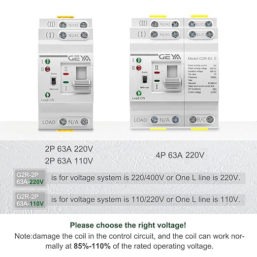 Mini ATS Automatic Transfer Switch Dual Power Switch Uninterrupted Power Din Rail Type(4Pole 25A AC220V)