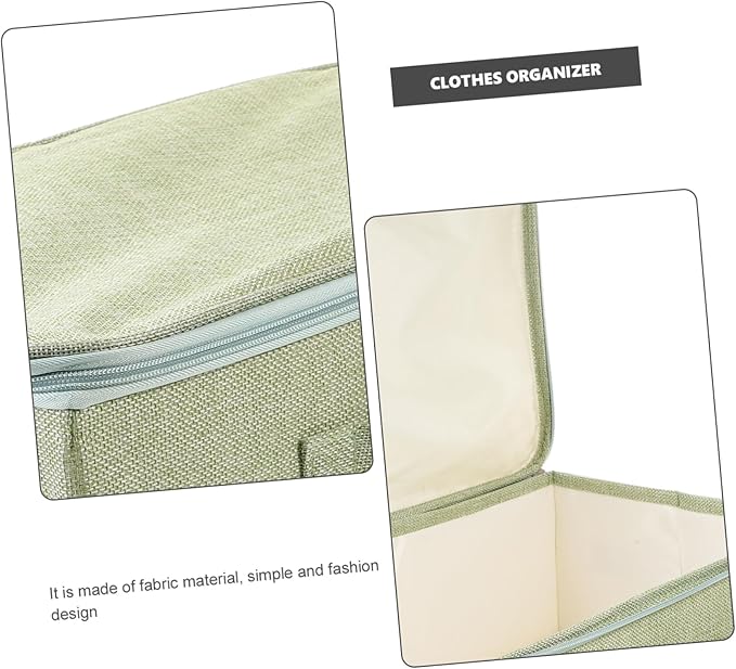 STOBAZA Clothes Storage Case Lock Fabric Storage Organizer Bins Space-saving Stylish Home Organizer