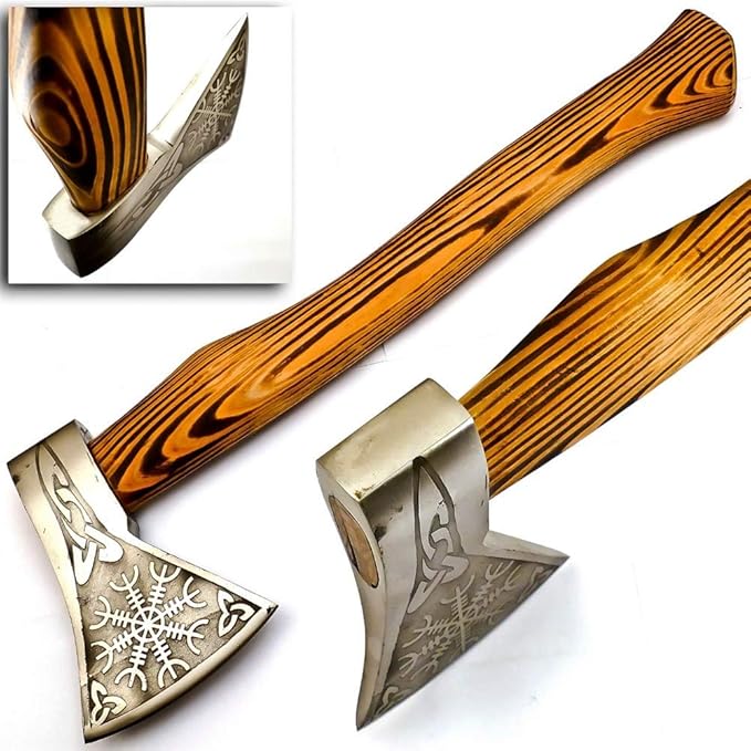 Custom Handmade Stainless Steel Viking Axe with Gorgeous and Solid Wood Handle (EX-1109)