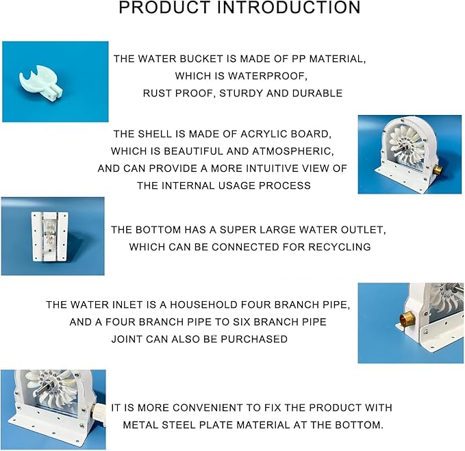 High Efficiency Pelton Turbine Impact Hydraulic Runner Bucket Wheel Multi-Purpose Diy Hydraulic Generator Multifunction High Efficiency Pelton Water Turbine Impact Water Wheel Bucket Wheel