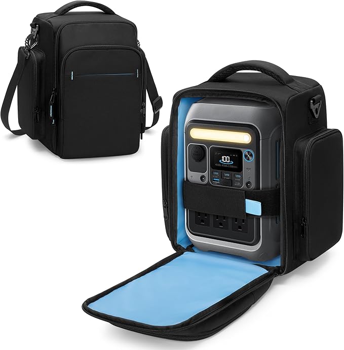 Trunab Travel Case Compatible with Anker SOLIX C300 Portable Power Station Outdoor Solar Generator Storage Bag with Many Pockets for Camping Traveling and Emergencies