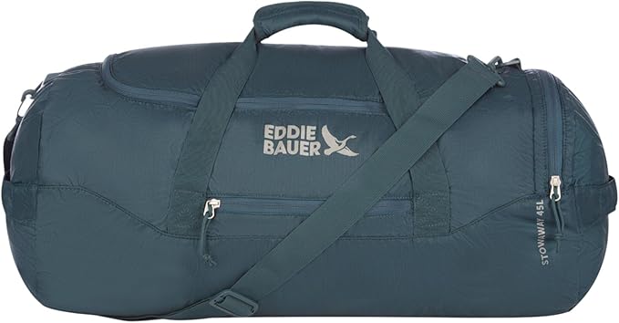 Eddie Bauer Stowaway Packable Duffel Bag | Travel | Foldable | Lightweight | Durable | Ripstop Polyester