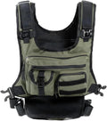 Genérico Men's Tactical Chest Bag Hydration Vest Backpack with Multi-pocket Compatible for Cycling Hiking Camping Travel(Green)