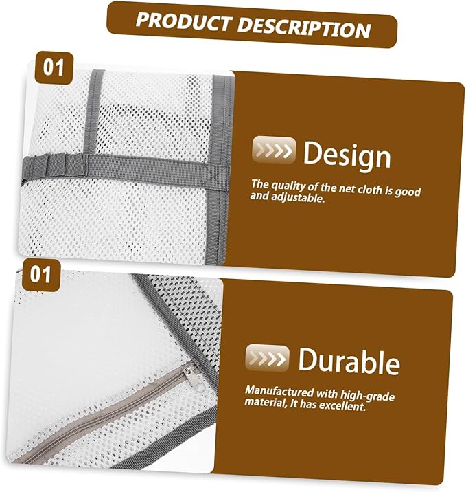 DOITOOL 2pcs Tote Handle Mesh Toy Use Bag Beach Organizer for Organizers Shower Basket Outdoor with Whitex4pcs 59x36cmx4pcs