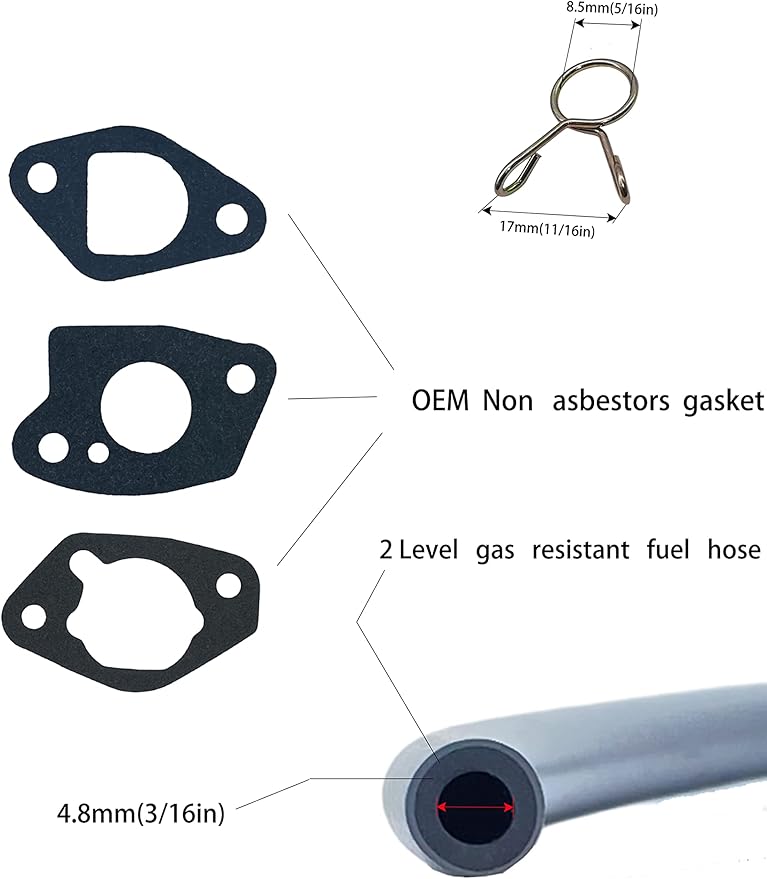 YAMAKATO Dual Tri Fuel Carburetor for Predator 4000 4375 Honda GX160 Generac Champion 163cc 196cc 212cc 224cc Generator Natural gas Gasoline Propane LPG Conversion Kit