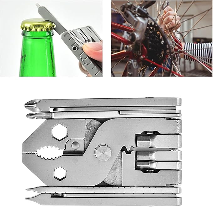 12 in 1 Stainless Steel Multitool Pliers Foldable Compact Pliers Screwdriver Portable and Convenient Universal Multi Tool Survival Tools for Home Outdoor Camping Travel