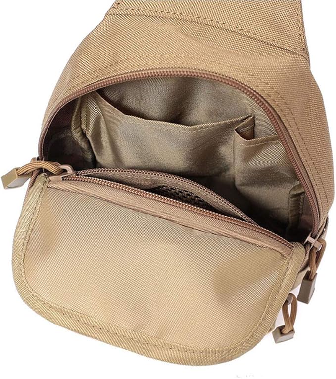 Sunnystacticalgear Outdoor Sports Hiking Sling Bag Shoulder Pack Camouflage Tactical Molle Chest Bag - Green