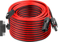 XRDS -RF 10AWG SAE to Solar Panel Connector Cable 100FT Heavy-Duty Tinned Copper Solar Extension Cable with SAE Polarity Reverse Adapter for Solar Power Systems and Battery Connections