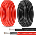 Solar Panel Wire 10 AWG(6mm²) - Solar Extension Cable 20Ft Black &amp 20Ft Red 10 Gauge Tinned Copper PV Wire for Outdoor Automotive RV Solar Panel Boat Marine (Black+Red)