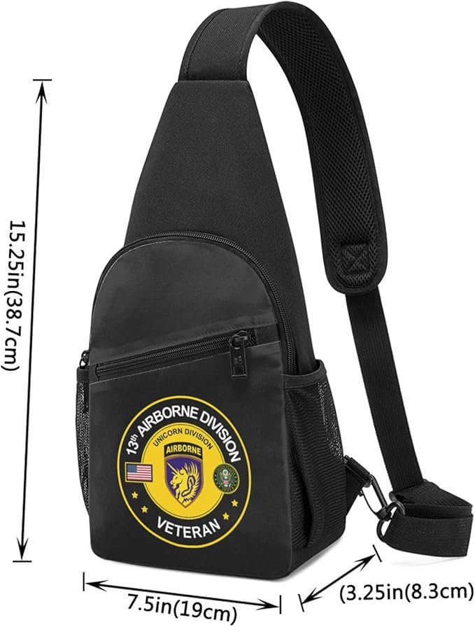 13th Airborne Division Veteran Chest Pack Leisure Shoulder Crossbody Chest Bag