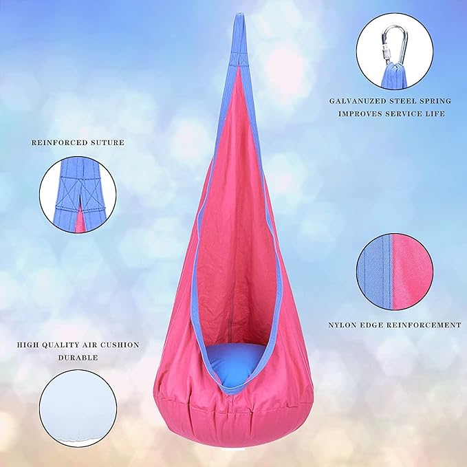 Kids pod SwingChild Hammock Chair for Indoor and Outdoor Also Used for Kids Hammock Swing (Pink)