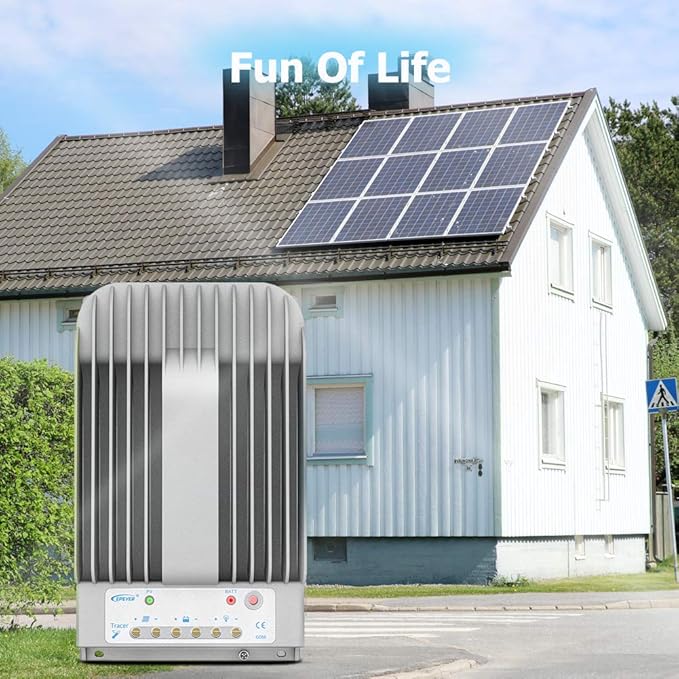 EPEVER MPPT Solar Charge Controller - 20A 12V/24V Auto Solar Panel Charge Controller with Max.PV 150V Remote Meter Temperature Sensor PC Monitoring Cable