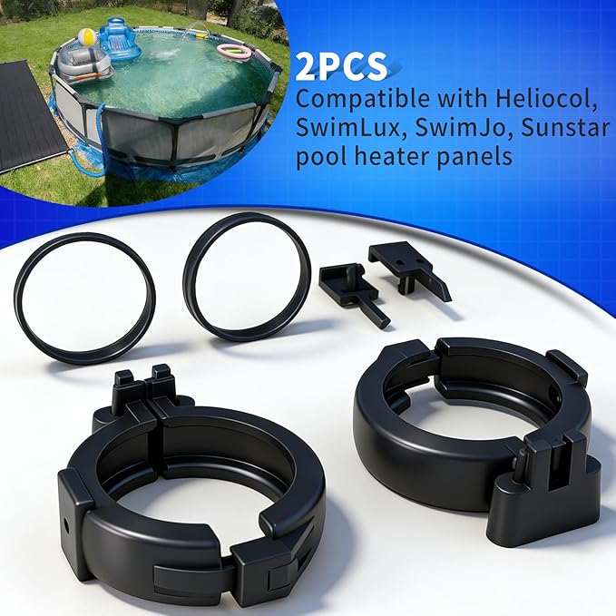 Panel Clamp Assembly HC-113 for Heliocol SwimLux SwimJo Sunstar Pool Solar Heater Panels Replacement Parts 2PCS