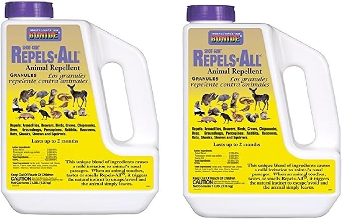 Bonide Products 2361 Repel Granules Animal Repellent 3-Pound Pack of 2