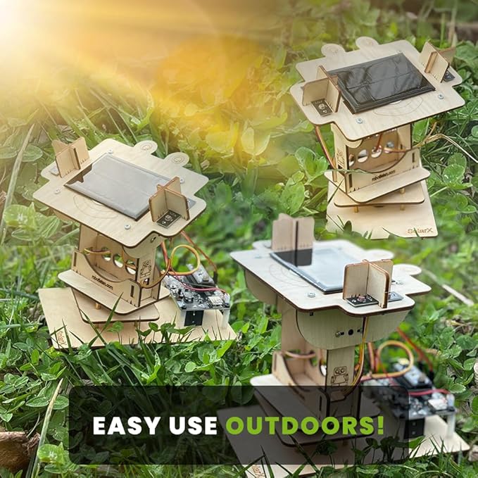 SolarX V2: Sun-Tracking Solar Panel DIY Kit with Arduino Nano Solar Sun Tracker Sytem with Electronic Components Educational Sun Tracker Kit Solar Coding Kit