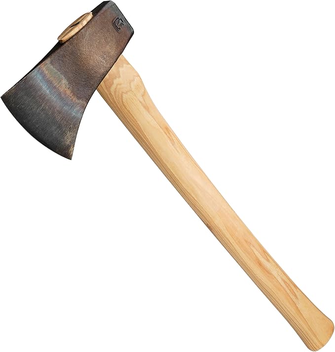COUNCIL TOOL Sport Utility Flying Fox Woodsman Hatchet - 1.625 lbs Throwing Axe with 22 Straight Hickory Handle &amp Hardened Poll - SU162FF22S