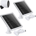 UYODM 2PACK Solar Panel Compatible with SimpliSafe Outdoor Security CameraPower Your SimpliSafe Outdoor Camera continuouslyAL Alloy Frame Durable and Sturdy - Silver