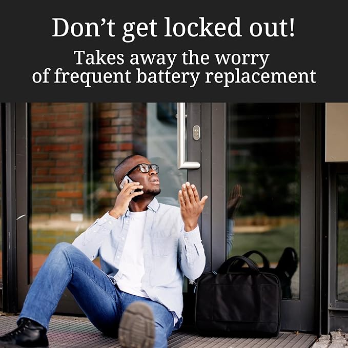 Avia Smart SolarPro. Solar Panel to Recharge The Avia Deadbolt+ Smart Lock. in Good Sunlight Helps Maintain Battery Life for Up to 5 Years*.