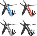 Multi Tool 9-in-1 Full-Size Lightweight EDC Camping Knives &amp Tools Multi-Purpose Pliers Folding Knife Tactical Gear Men Gift Ideas Equipment for Hiking and Outdoor Camping (4-Piece Set）