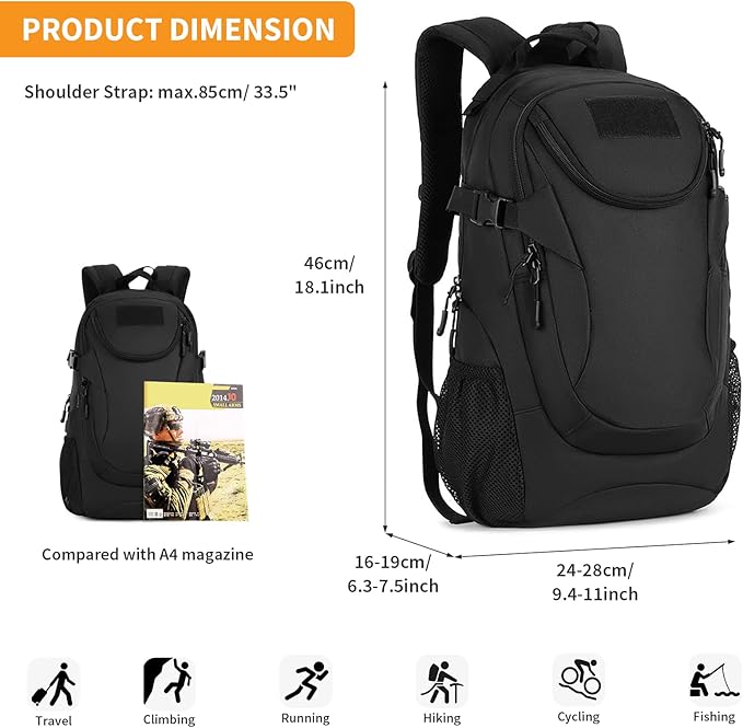 HUNTVP 25L Tactical Backpack Rucksack Tactical Assault Pack Military Bag WR | Rucksack WR