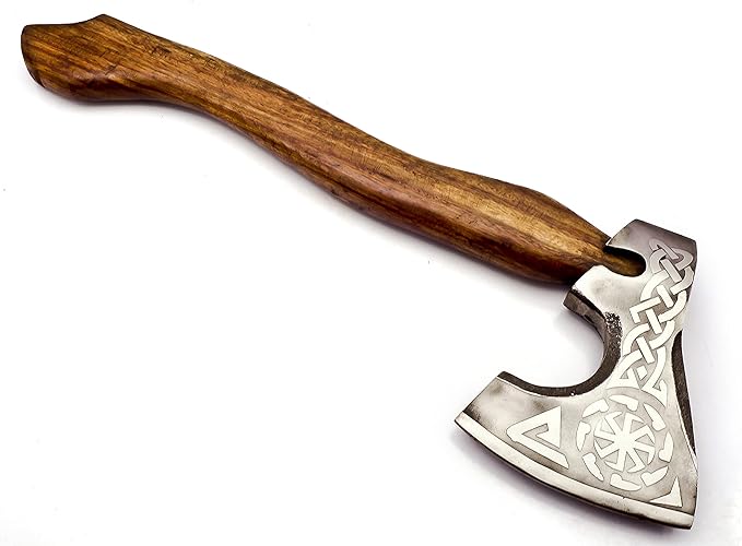 Custom Handmade Stainless Steel Viking Axe with Gorgeous and Solid Wood Handle (Y-04)