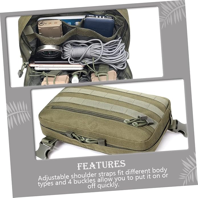 BESTYASH Chest Bag Utility Pouch Large Capacity Pouch Duty Men Chest Bag Outdoor Chest Pouch Utility Bag Hands