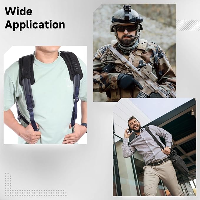 Bosreroy 2 Shoulder Strap Cushions Soft Mesh Pads For Backpacks Vests And Messenger Bags Lightweight Design For Men