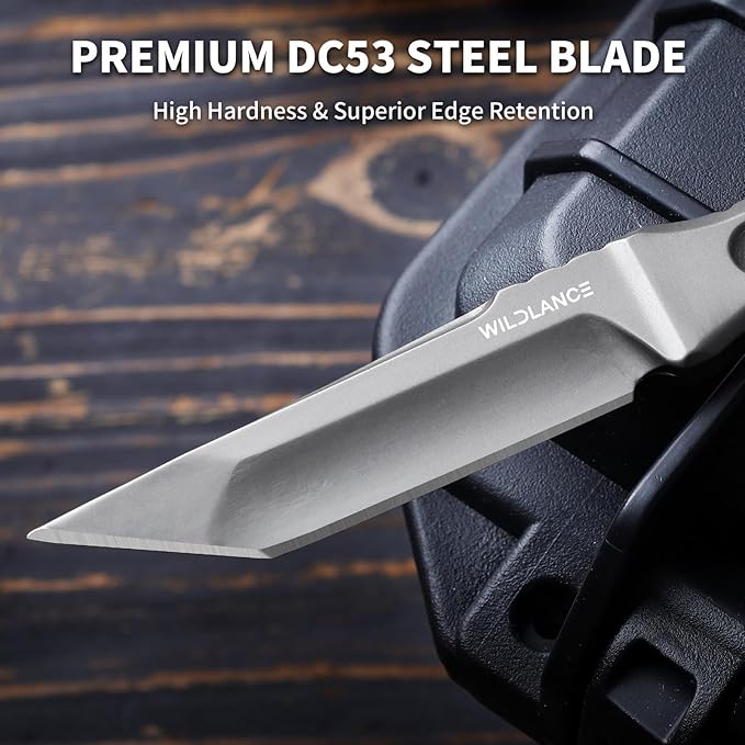 EDC Fixed Blade Knife with Sheath Camping Knife Fixed Blade 2.83 Outdoor Survival Blade Full Tang Hunting Knives for Men Women BS-02