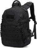 38L Nylon Waterproof Trekking Fishing Hunting Bag Backpack Outdoor Military Rucksacks Tactical Sports Camping Hiking (Black)