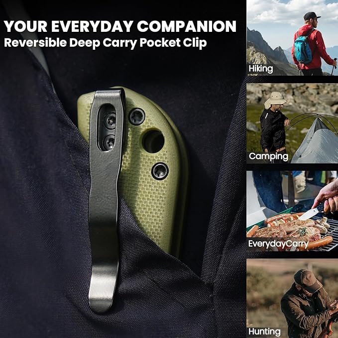 Kizer Nice Guy Folding Knife 2.84 Nitro V Blade Lightweight Camping and Hiking Knife G10 Handle Liner Lock Flipper V3011A1