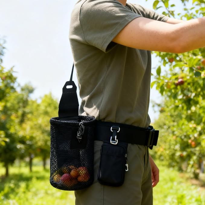 Mesh Dump Pouch Foldable Drawstring Recovery Bag For Outdoor Lightweight Nylon Waist Bag For Hunting Saddle Accessories
