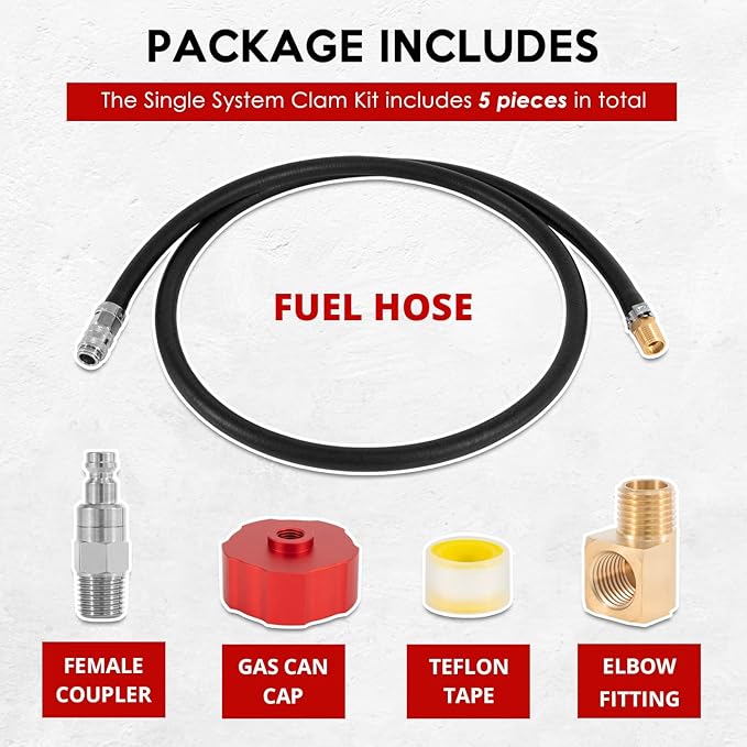 Single System Clam Kit HND1.2CS Fit for Honda EU1000i and EU2000i Generators Extended Fuel System Kit Replace for HND1.2CS Single System Clam Kit