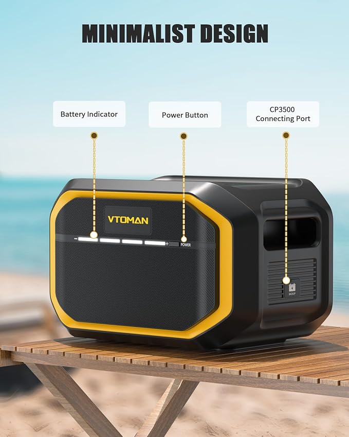 VTOMAN FlashSpeed 1500 Extra Battery 1548Wh Capacity LiFePO4 Battery with BMS Protection for Camping Home Backup Suitable for VTOMAN FlashSpeed 600/1000/1500 Portable Power Station Expand Capacity